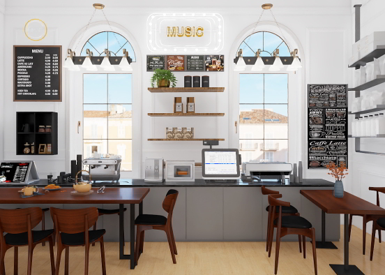 cafe Design Rendering