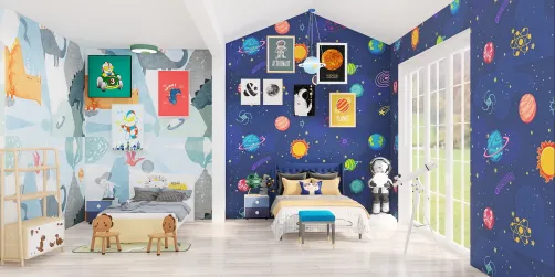 Um quarto de criança ( nasa\ dinossauro)
