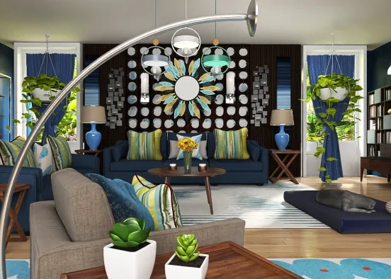 Living room 💙💙 Design Rendering