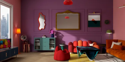 Colourful living room 