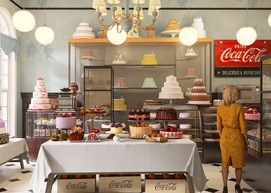 Vintage Cake Shop 🎂  Design Rendering