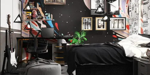 a Black bedroom 😻🖤