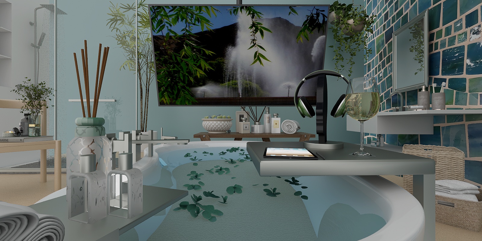 Streaming in the bath ☺️