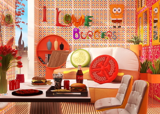 I Love Burgers 🍔 😋 Design Rendering