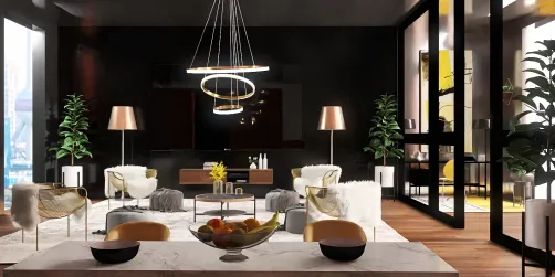 Cozy living space with private office
