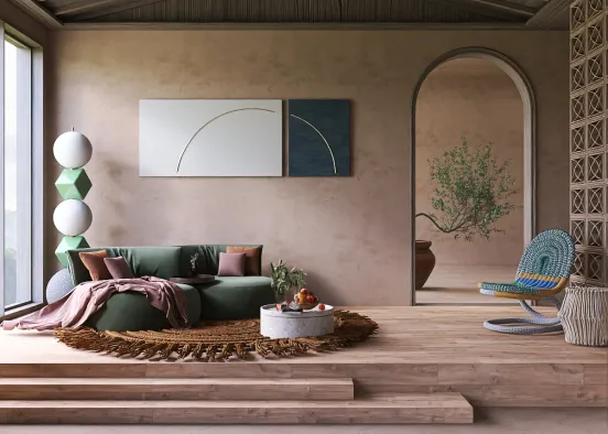 Marrakech Living Room Design Rendering