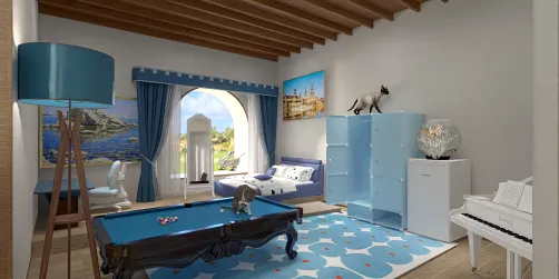 Blue fun bedroom