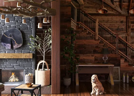 # Rustic Retreat Renderização de Design
