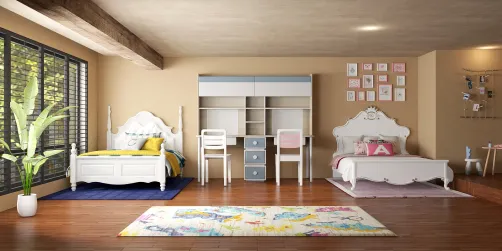 Boy and girl room