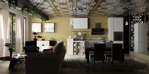 open plan kitchen 