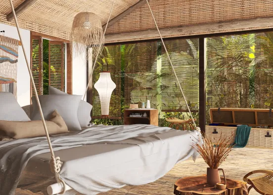 Tropical Bedroom Design Rendering