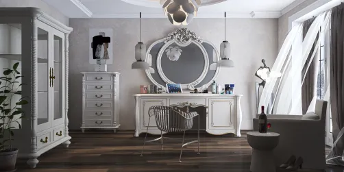 cuarto de maquillaje estilo mediterráneo