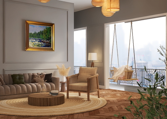 cozy living room design 🪐💫🌿 Design Rendering