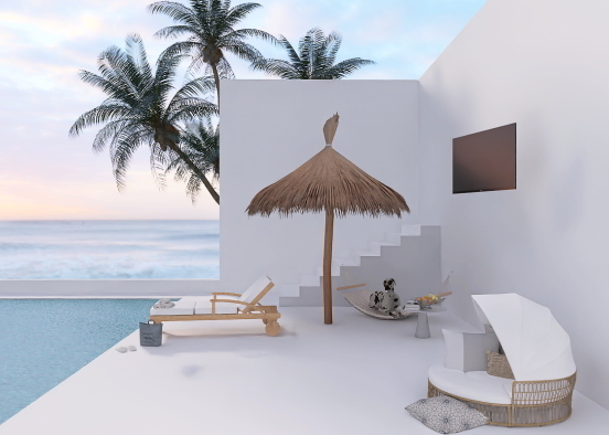Luxury Beachside Pool Design Rendering