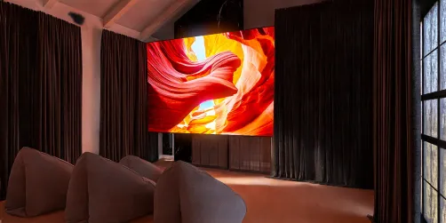 Super comfy in home movie theatre