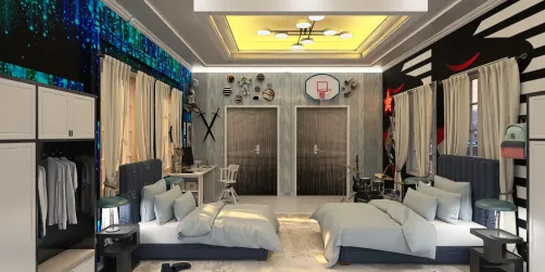 Teen boys bedroom 