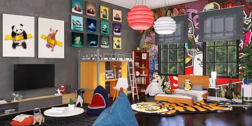 It's a fun room for the kids. 🤩