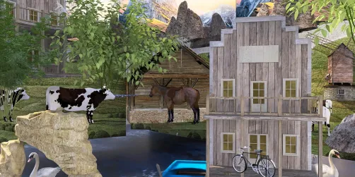 Tiny farm house 🦆🐏🐓
