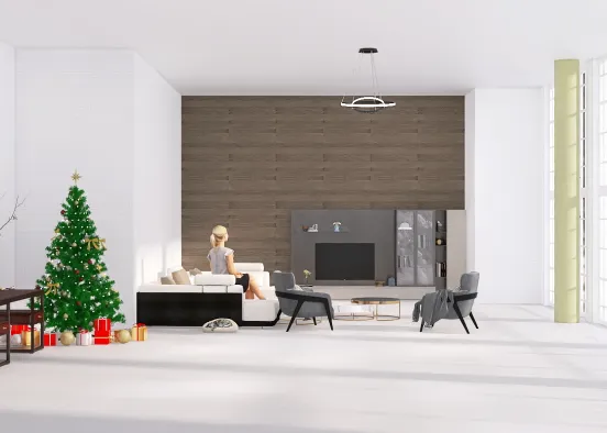 family living room  Design Rendering