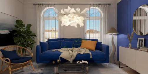Living Room Blue Color