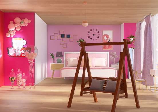 Barbie's bedroom  Design Rendering