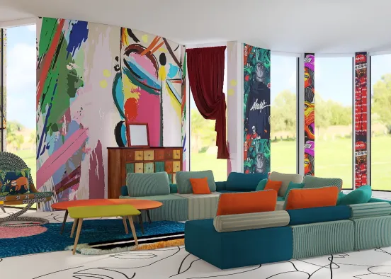 Art living room 👩🏼‍🎨🎨🖌️ Design Rendering