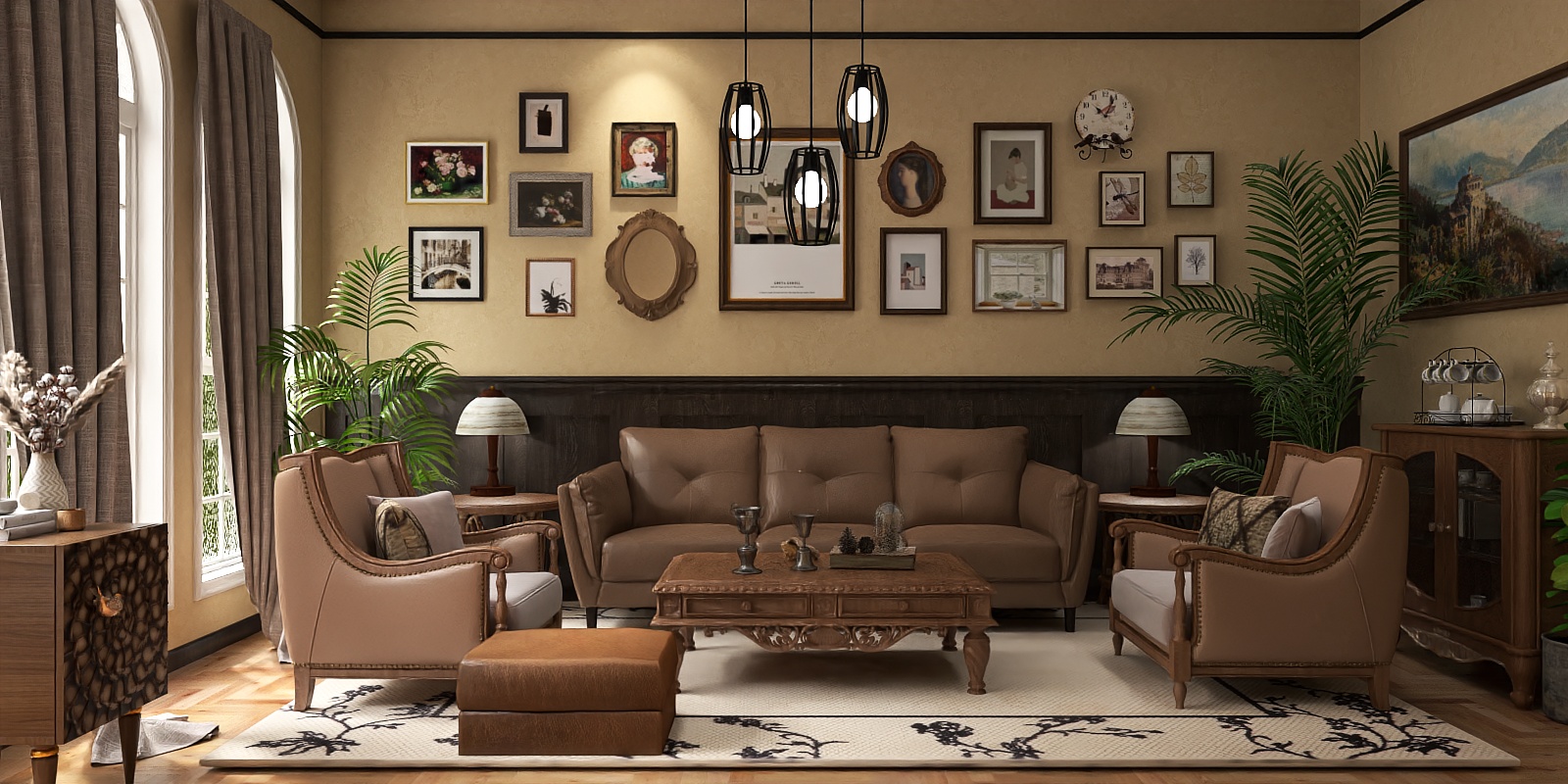 Retro Maximalist Living Room