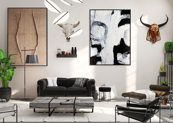 earthy, modern and contemporary design.  Design Rendering