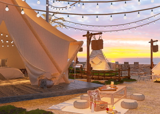 Camping on the beach Design Rendering