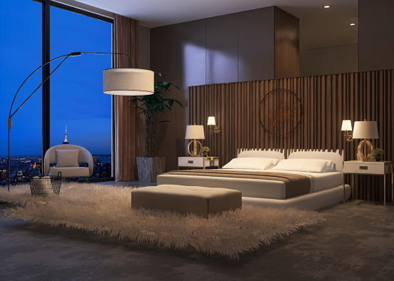 🤍🖤Luxury Hotel Room🖤🤍 Design Rendering
