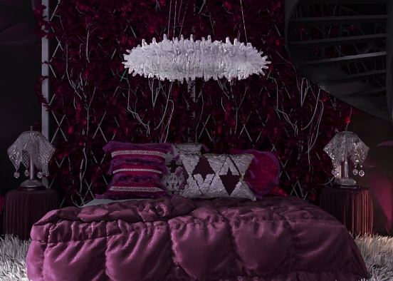 Purple bedroom 💜 Design Rendering