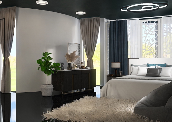 Another bedroom. Grey in colour  Design Rendering