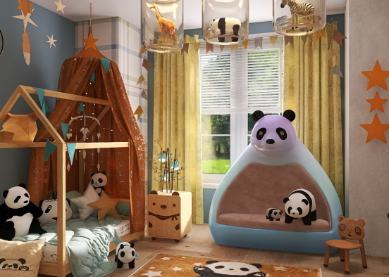 Kids panda room 🐼 Design Rendering