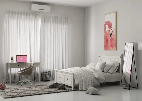 Cozy girl’s bedroom  Design Rendering