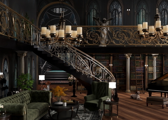 Gothic Style Manor Design Rendering