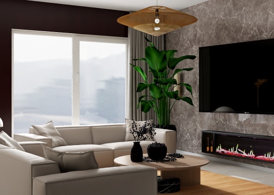 Marble Livingroom  Design Rendering