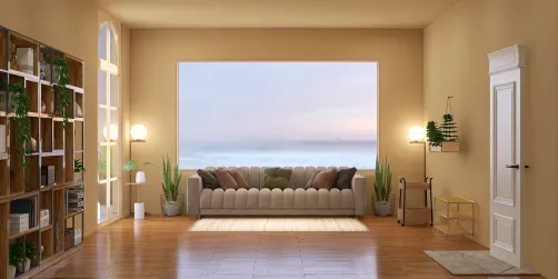yellow livingroom/ entrance room