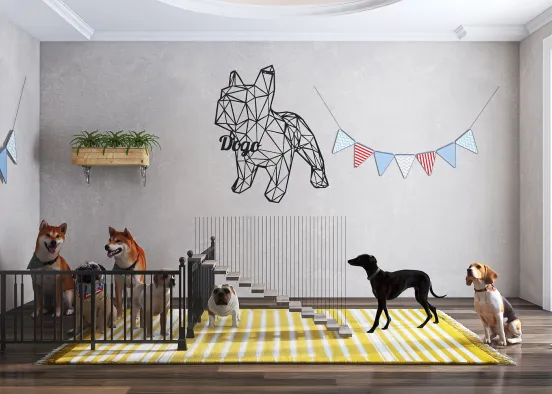 Pets in a home Design Rendering