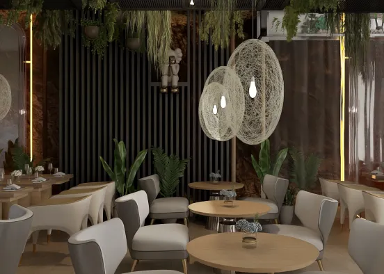 # Luxury restaurant or cafe 🔥🥰 Renderização de Design