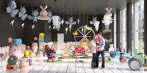 🦇 themed Kids Play Park 