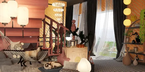 Cozy corner under the stairs