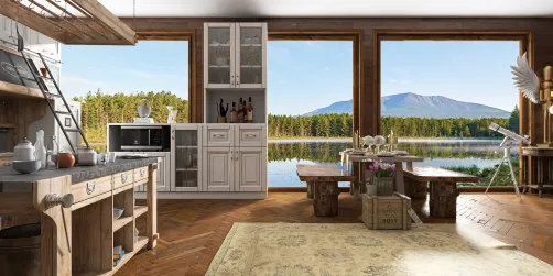 #10 rustic cabin kitchen 