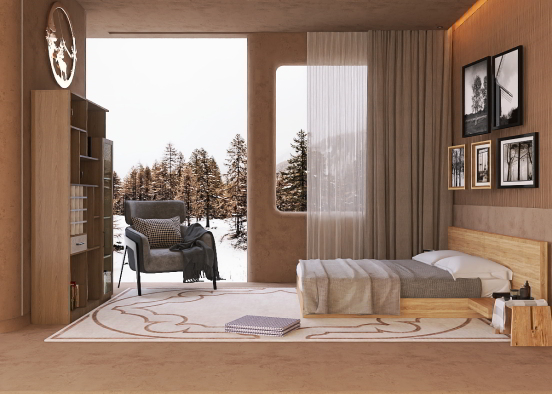 Cozy Winter Cabin Design Rendering