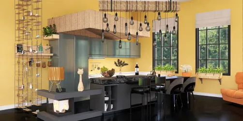 Love black kitchen 