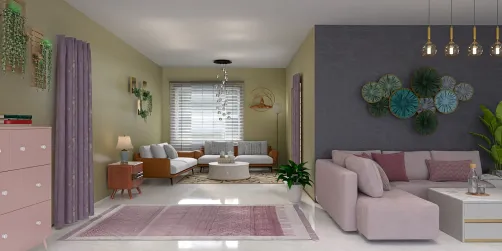 living room design with two seating area