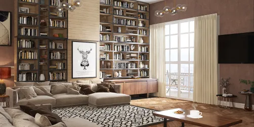 Salon bibliothèque 