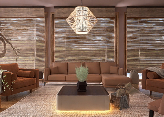 Living Room Brown 🤎 Design Rendering