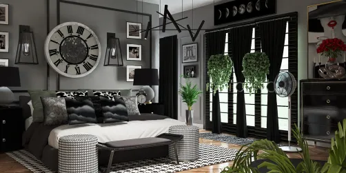Master bedroom 
Elegant but modern 🖤🩶