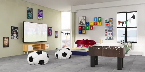 Habitación futbolera