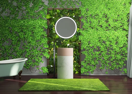 greenery bathroom  Design Rendering